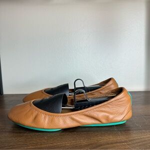 Tieks By Garvieli Brown Leather Foldable Ballet Flats Sz 7 Womens
